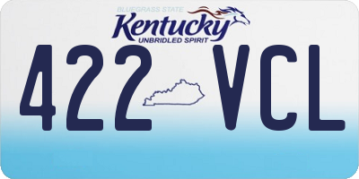 KY license plate 422VCL