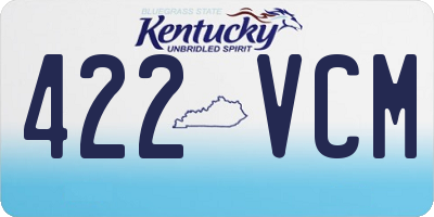KY license plate 422VCM