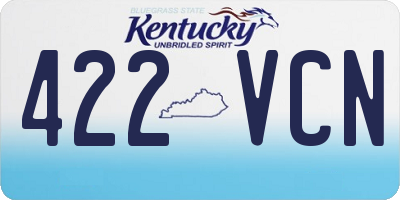 KY license plate 422VCN
