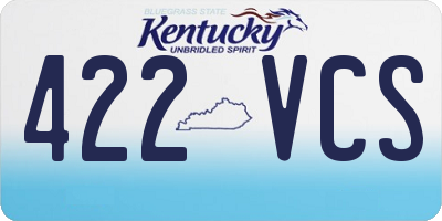 KY license plate 422VCS