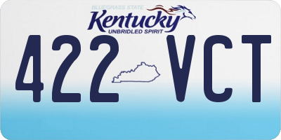 KY license plate 422VCT