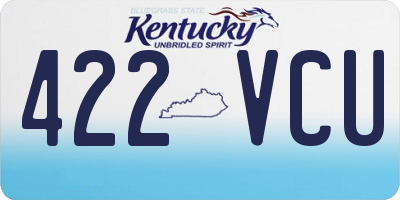 KY license plate 422VCU