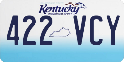 KY license plate 422VCY