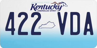 KY license plate 422VDA