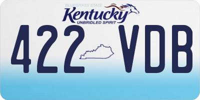 KY license plate 422VDB