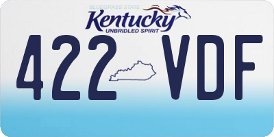 KY license plate 422VDF
