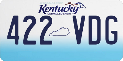 KY license plate 422VDG