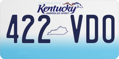 KY license plate 422VDO