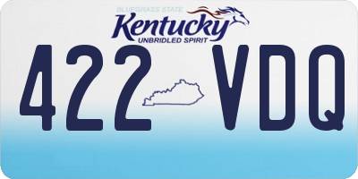 KY license plate 422VDQ
