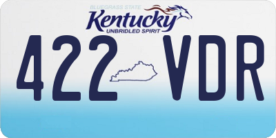 KY license plate 422VDR