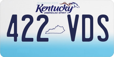 KY license plate 422VDS