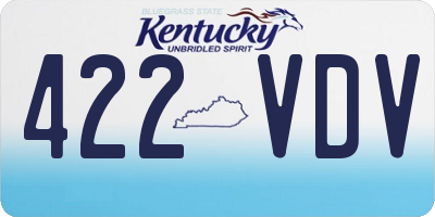 KY license plate 422VDV