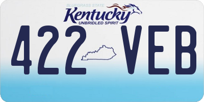 KY license plate 422VEB
