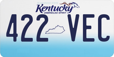 KY license plate 422VEC