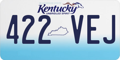 KY license plate 422VEJ