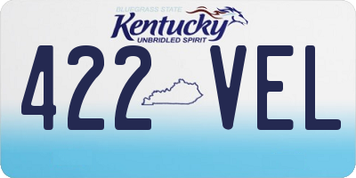 KY license plate 422VEL