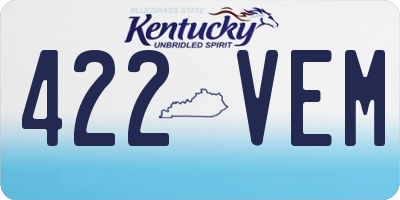KY license plate 422VEM