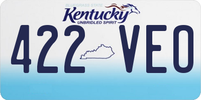 KY license plate 422VEO