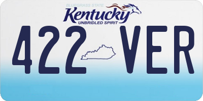 KY license plate 422VER