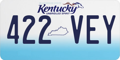 KY license plate 422VEY