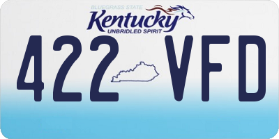 KY license plate 422VFD