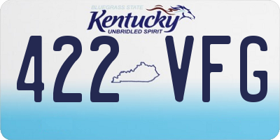 KY license plate 422VFG