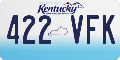 KY license plate 422VFK