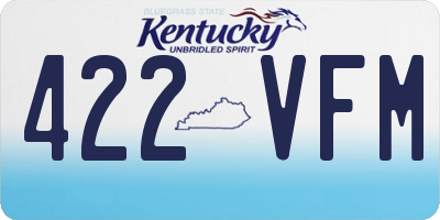 KY license plate 422VFM