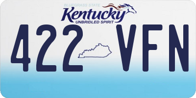 KY license plate 422VFN