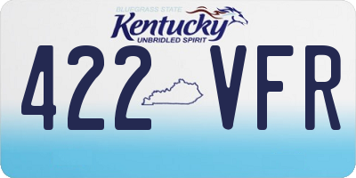 KY license plate 422VFR