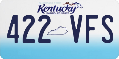 KY license plate 422VFS