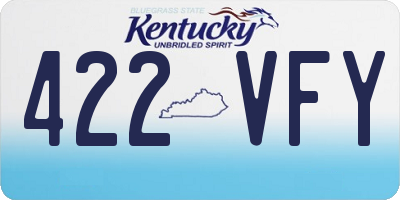 KY license plate 422VFY