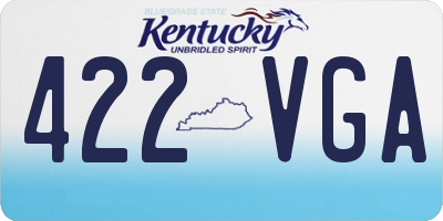 KY license plate 422VGA