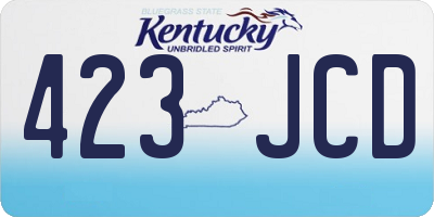 KY license plate 423JCD