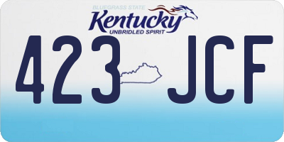 KY license plate 423JCF