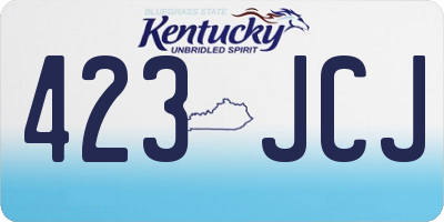 KY license plate 423JCJ