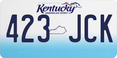 KY license plate 423JCK