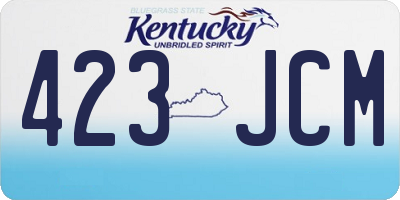 KY license plate 423JCM