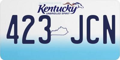 KY license plate 423JCN