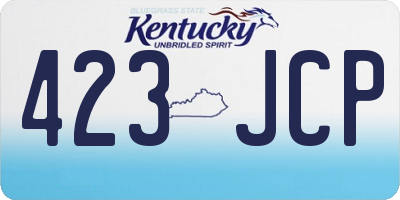 KY license plate 423JCP