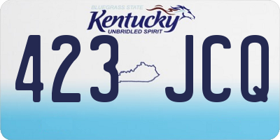 KY license plate 423JCQ