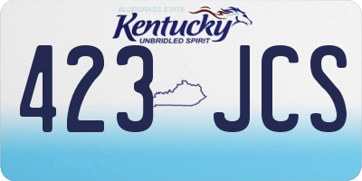 KY license plate 423JCS