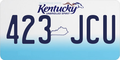KY license plate 423JCU