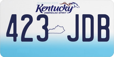 KY license plate 423JDB