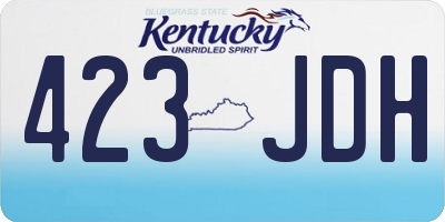 KY license plate 423JDH