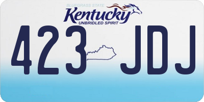 KY license plate 423JDJ