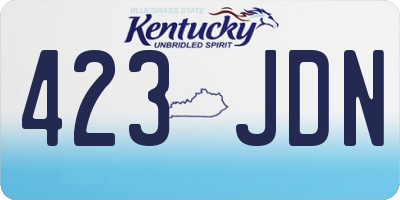 KY license plate 423JDN