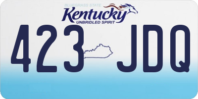KY license plate 423JDQ