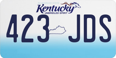 KY license plate 423JDS