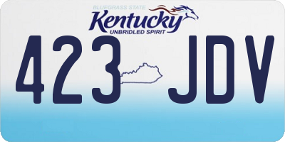 KY license plate 423JDV